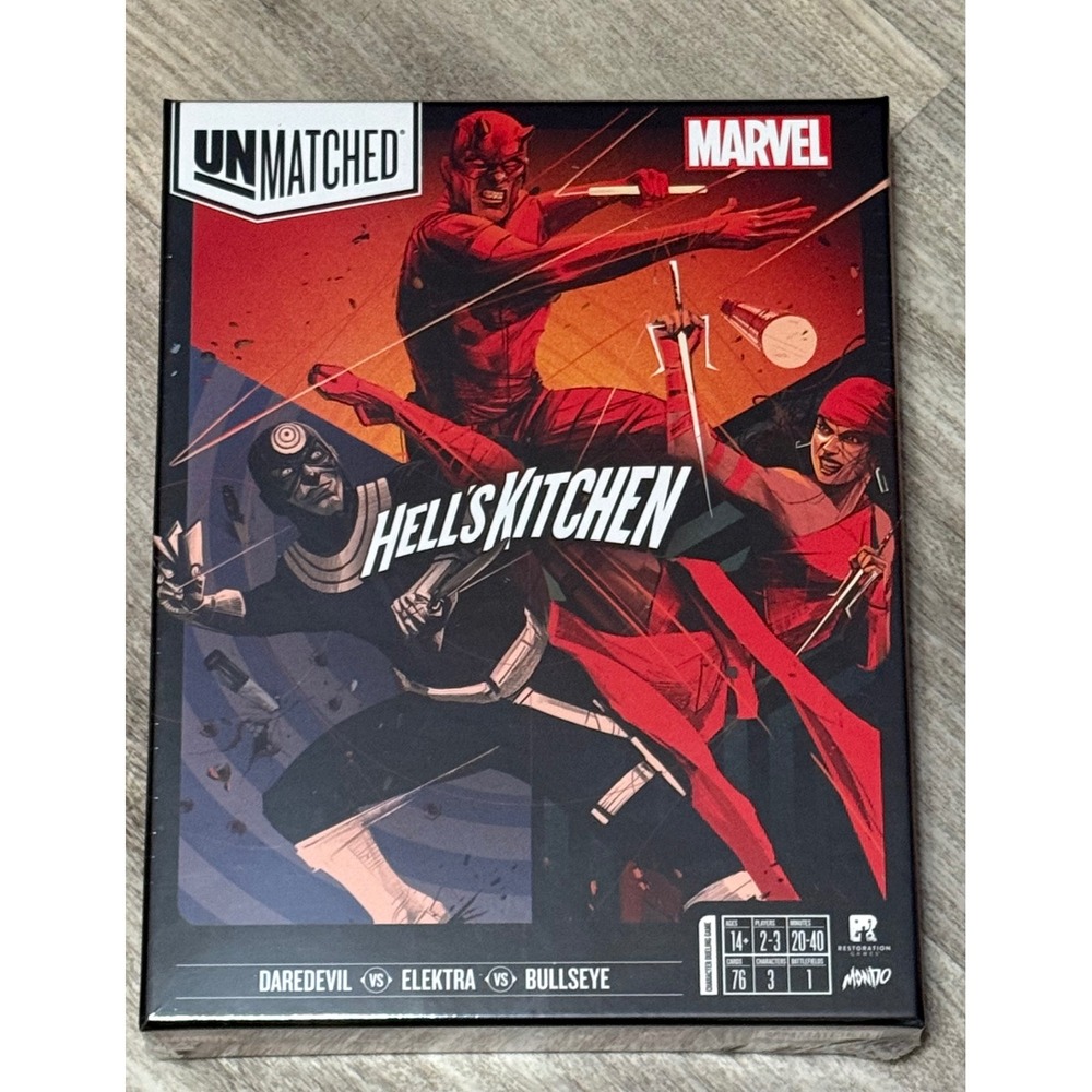 Unmatched Marvel Hell's Kitchen Board Game Daredevil Elektra‎ Bullseye